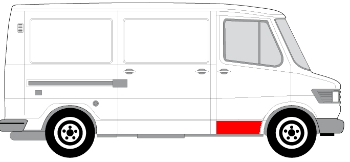 Panou reparatie usa fata partea dreapta inferioara MERCEDES T1/T2 intre 1977-1996 [2]