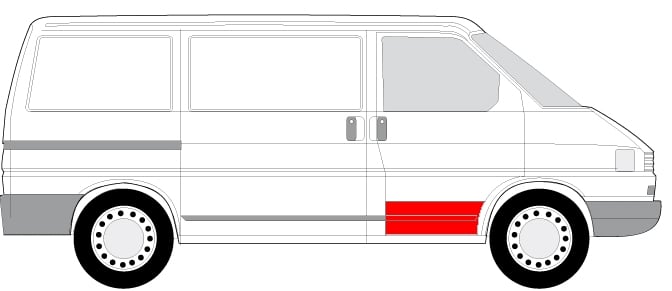 Panou reparatie usa fata partea dreapta inferioara VW TRANSPORTER intre 1990-2003