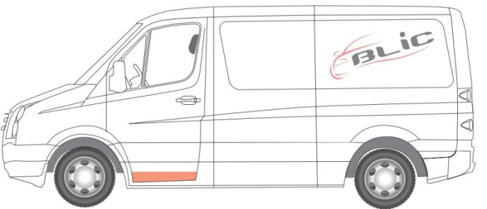 Panou reparatie usa Fata Stanga potrivit MERCEDES SPRINTER 3,5-T (B906), SPRINTER 3-T (B906), SPRINTER 4,6-T (B906), SPRINTER 5-T (B906); VW CRAFTER 30-35, CRAFTER 30-50 dupa 2006 [2]