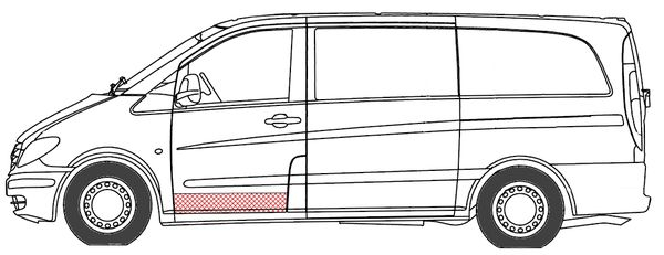 Panou reparatie usa Fata Stanga potrivit MERCEDES VIANO (W639), VITO / MIXTO (W639), VITO (W639) dupa 2003 [2]