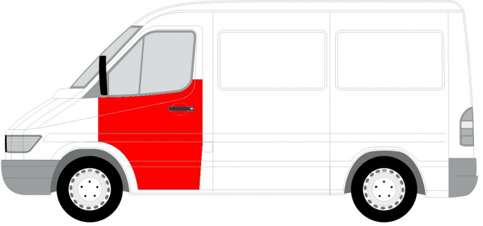 Panou reparatie usa Fata Stanga (strat, la geam) potrivit MERCEDES SPRINTER 2-T (B901, B902), SPRINTER 3-T (B903), SPRINTER 4-T (B904), SPRINTER 5-T (B905), SPRINTER (B905) 1995-2006 [2]