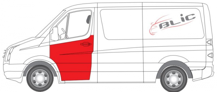 Panou reparatie usa Fata Stanga (strat, la geam) potrivit MERCEDES SPRINTER 3,5-T (B906), SPRINTER 3-T (B906), SPRINTER 4,6-T (B906), SPRINTER 5-T (B906); VW CRAFTER 30-35 dupa 2006 [2]