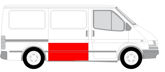 Panou reparatie usa potrivit FORD TRANSIT bus (E_ _) 1986-2000 [2]