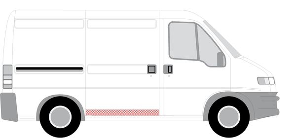 Panou reparatie usa Spate (conducta, scazut; usa culisanta) potrivit CITROEN JUMPER; FIAT DUCATO; PEUGEOT BOXER 03.94-09.06 [2]