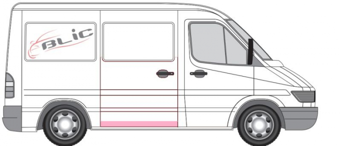 Panou reparatie usa Spate (conducta, usa culisanta) potrivit MERCEDES SPRINTER 2-T (B901, B902), SPRINTER 3-T (B903), SPRINTER 4-T (B904), SPRINTER 5-T (B905), SPRINTER (B905) 02.95-05.06 [2]