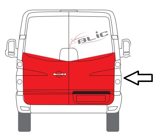 Panou reparatie usa Spate Dreapta (strat, partea inferioara, 1/2 inaltime) potrivit MERCEDES SPRINTER 3,5-T (B906), SPRINTER 3-T (B906), SPRINTER 4,6-T (B906), SPRINTER 5-T (B906) dupa 2006 [2]