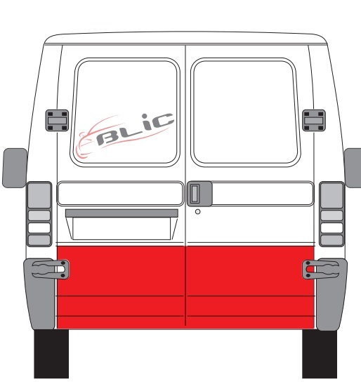 Panou reparatie usa Spate Dreapta (strat, partea inferioara, inaltime 510mm) potrivit CITROEN JUMPER; FIAT DUCATO; PEUGEOT BOXER 1994-2006 [2]