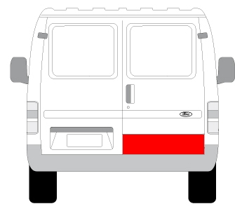 Panou reparatie usa spate partea dreapta inferioara, lungime 200mm FORD TRANSIT intre 1986-2000 [2]