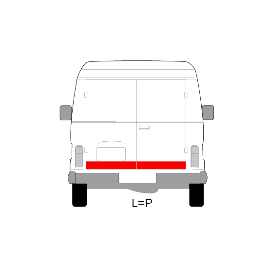 Panou reparatie usa spate stanga/dreapta strat, partea inferioara, inaltime 250mm VW LT I intre 1975-1996 [2]