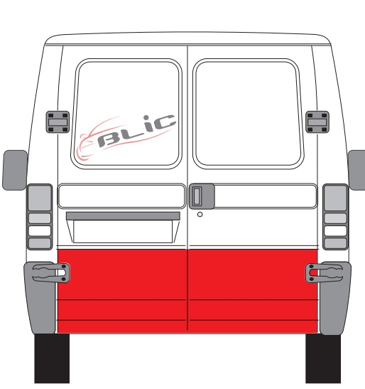 Panou reparatie usa Spate Stanga (strat, partea inferioara, inaltime 510mm) potrivit CITROEN JUMPER; FIAT DUCATO; PEUGEOT BOXER 03.94-09.06 [2]