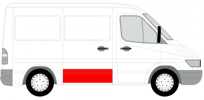 Panou reparatie usa Spate (strat, partea inferioara, usa culisanta, inaltime 310mm) potrivit MERCEDES SPRINTER 2-T (B901, B902), SPRINTER 3-T (B903), SPRINTER 4-T (B904) 1995-2006 [2]