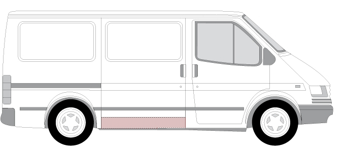 Panou reparatie usa Spate/Usa glisanta (conducta) potrivit FORD TRANSIT, TRANSIT TOURNEO 1986-2000 [2]