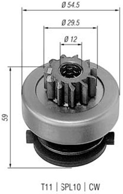 Pinion electromotor potrivit CITROEN BX, C25, JUMPER I, VISA, XANTIA, XSARA, ZX; LANCIA PHEDRA; PEUGEOT 205 I, 205 II, 205/HATCHBACK, 305 II, 306, 309 I 1.7D-2.5D 1982-2010 [2]