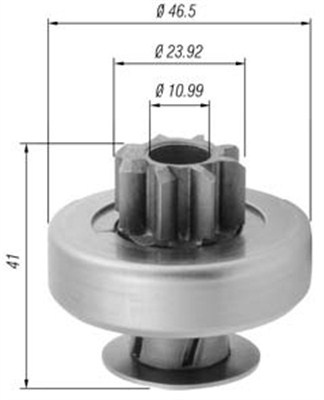 Pinion electromotor potrivit DACIA DUSTER, LOGAN, LOGAN EXPRESS, LOGAN MCV, SANDERO; NISSAN KUBISTAR; RENAULT CLIO II, GRAND SCENIC II, KANGOO, KANGOO BE BOP 1.4-1.6LPG 03.96-