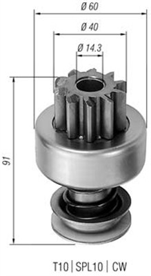 Pinion electromotor potrivit DAF; DODGE; FORD; HANOMAG; LINDE