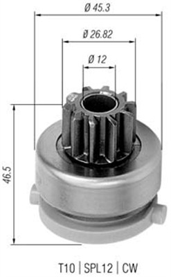 Pinion electromotor potrivit FORD COUGAR, ESCORT CLASSIC, ESCORT VI, ESCORT VI KOMBI, FIESTA IV, FIESTA HATCHBACK, FIESTA MINIVAN, FOCUS I, MAVERICK, MONDEO I 1.6-2.5 02.93-