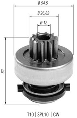 Pinion electromotor potrivit FORD ESCORT IV, ESCORT IV EXPRESS, ESCORT V, ESCORT V EXPRESS, ESCORT VI, ESCORT VI/KOMBI, FIESTA III, FIESTA IV, FIESTA/HATCHBACK 1.8D 07.88-04.02 [3]