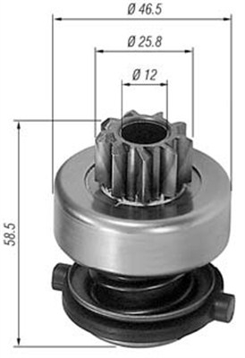 Pinion electromotor potrivit MERCEDES 124 (C124), 124 T-MODEL (S124), 124 (W124), 190 (W201), T1 (601), T1 (601, 611), T1 (B601), T1/TN, T2/LN1; VOLVO 140 0.8-4.2 08.68-09.10 [3]
