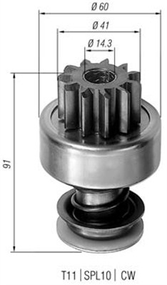 Pinion electromotor potrivit SCANIA 2, 3, 4, 4 BUS 01.81-09.10