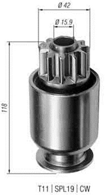 Pinion electromotor potrivit SCANIA 4 potrivit SCANIA 4 05.95-04.08