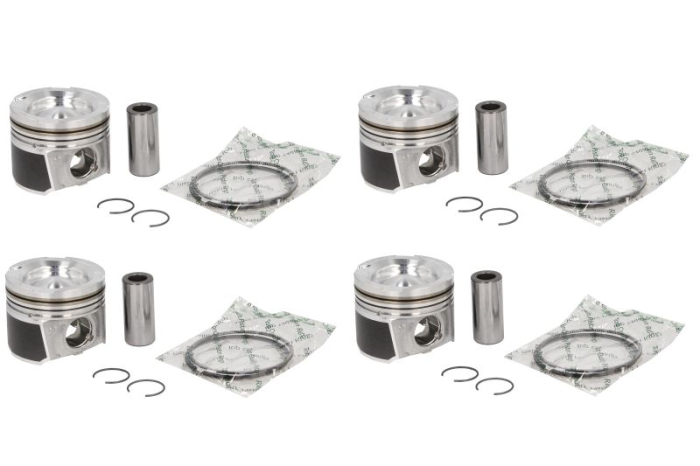 Piston 77,5 (+0,50, cu inele, 4 buc) potrivit Hyundai I30, I40 I, I40 I CW, Kona, Tucson; Kia Ceed, Cerato IV, Optima, Proceed, Sportage IV, Sportage V, Stonic, Xceed 1.6D/1.6DH dupa 2017 - diametru 7 [1]