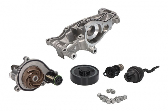 Pompa apa cu garnitura potrivit BMW 1 (F20), 1 (F21), 2 (F22, F87), 2 (F23), 3 (F30, F80), 3 (F31), 3 (G20, G80, G28), 3 GRAN TURISMO (F34), 4 (F32, F82), 4 (F33, F83), 4 (G22 1.5D 1.6 2.0 03.15-