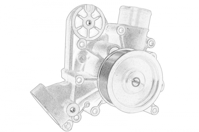 Pompa apa (cu rulment: 111mm) potrivit RVI MIDLUM, PREMIUM 2; VOLVO 8700, B7, FE, FE II, FL II D7E240-DXi7 01.98- [2]