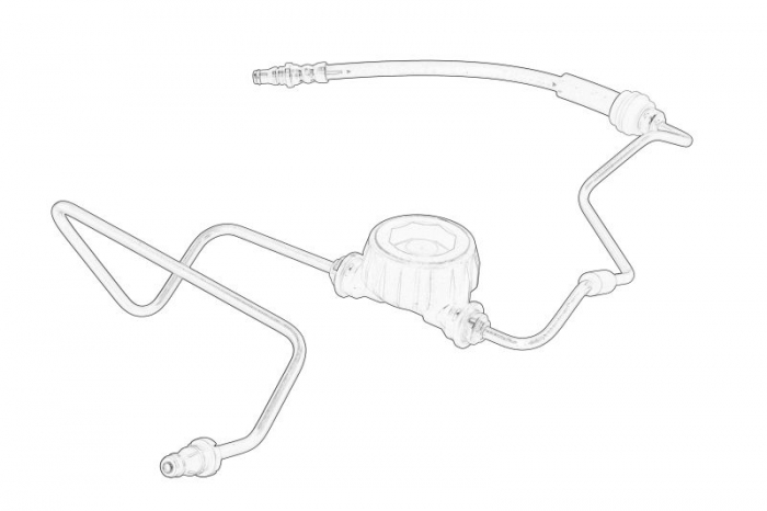 Pompa centrala ambreiaj hose potrivit FORD TRANSIT CUSTOM V362 2.2 TDCi 09.12-12.23