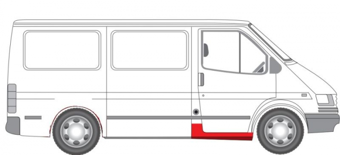 Prag auto Fata Dreapta potrivit FORD TRANSIT -09.92 [2]