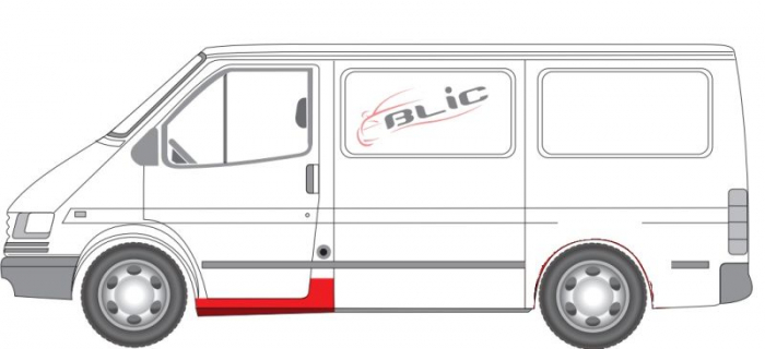 Prag auto Fata Stanga potrivit FORD TRANSIT -09.92 [2]