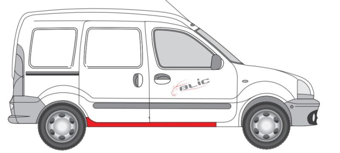 Prag auto Spate Dreapta potrivit RENAULT KANGOO I 1998-2008 (cu usa culisanta) [2]