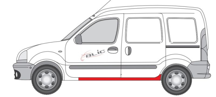 Prag auto Spate Stanga cu usa culisanta potrivit RENAULT KANGOO, KANGOO EXPRESS pana in 2008 [2]