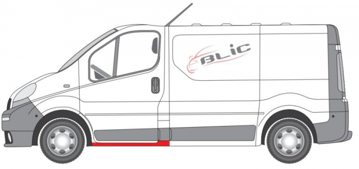 Prag auto Stanga potrivit NISSAN PRIMASTAR; OPEL VIVARO A; RENAULT TRAFIC II 2001-2016 [2]