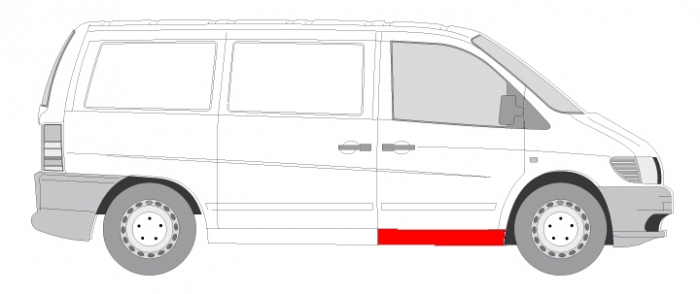 Prag lateral dreapta MERCEDES V 638/2, VITO 638 intre 1996-2004 [2]