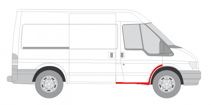 Prag lateral fata dreapta potrivit FORD TRANSIT 2000-2014 [2]