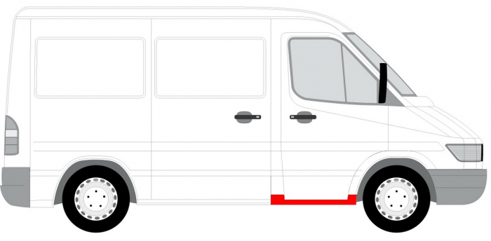 Prag lateral fata dreapta potrivit MERCEDES SPRINTER; VW LT 1995-2006 [2]