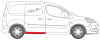 Prag usa potrivit CITROEN BERLINGO; PEUGEOT PARTNER, PARTNER TEPEE dupa 2008 - culisanta dreapta lungime 100cm [2]