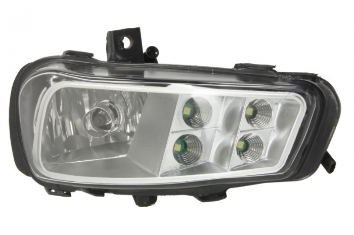 Proiector ceata Dreapta (H11 LED, cu iluminare curba) 24V potrivit MERCEDES ACTROS MP4   MP5 07.11-