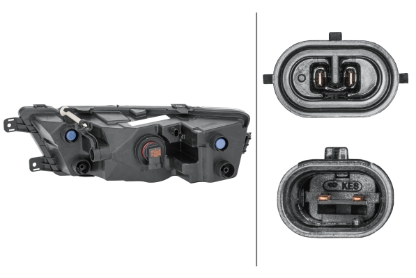 Proiector ceata Dreapta (H8/LED, cu Lumina zi; negru) potrivit SKODA RAPID 05.15-12.18 [2]