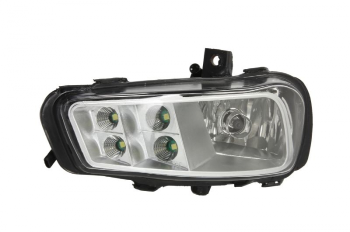Proiector ceata Stanga (H11 LED, cu iluminare curba) 24V potrivit MERCEDES ACTROS MP4   MP5 07.11-