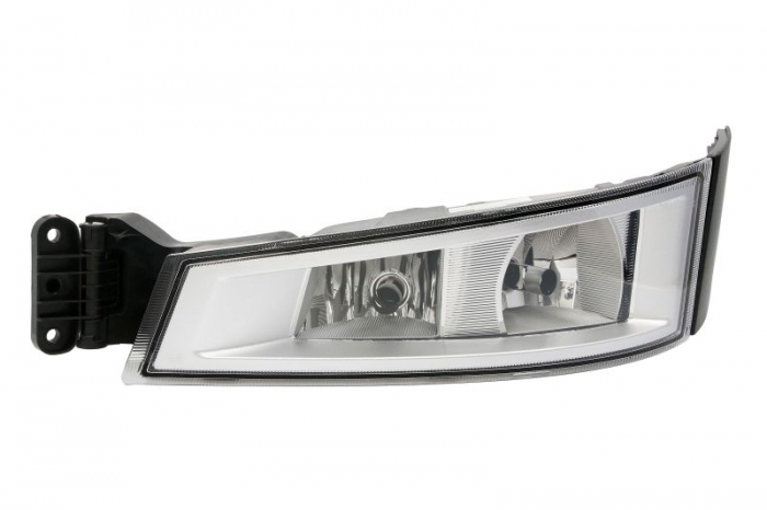 Proiector ceata Stanga (H7x2, cu lumini curbe; rama de argint) 24V potrivit VOLVO FH II 01.12-