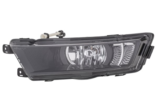 Proiector ceata Stanga (H8 LED, cu lumini de zi; negru) potrivit SKODA RAPID 05.15-12.18