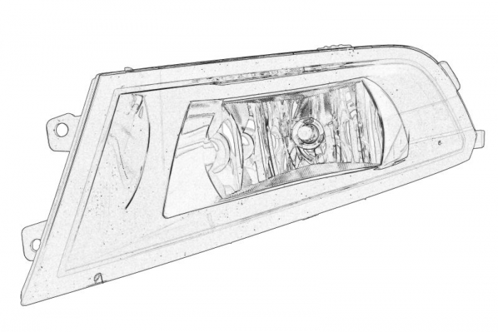 Proiector ceata Stanga (H8) potrivit SKODA FABIA III 03.18-