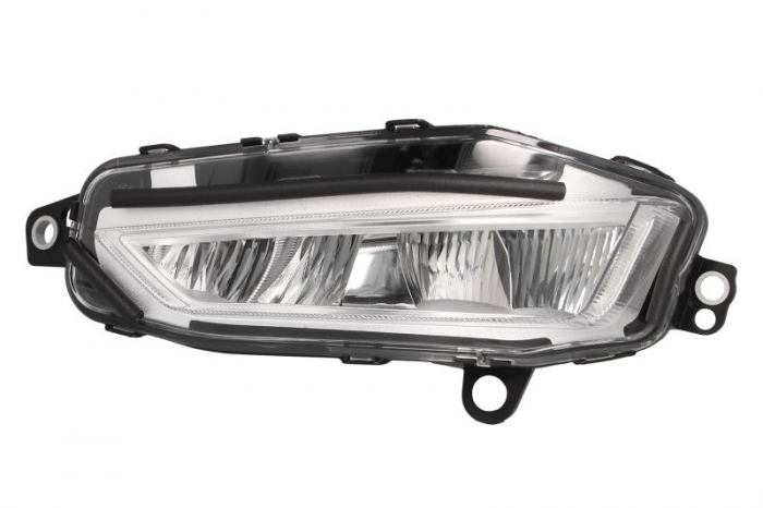 Proiector ceata stanga (LED, crom platinat; cu iluminare curba) 24V potrivit VOLVO FH III 02.20-