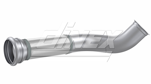 Racord evacuare (cu element flexibil, lungime:579mm) potrivit VOLVO FH II, FM II, FMX II D11C410-D13K540 01.12-