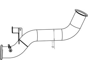 Racord evacuare (diametru:110mm, lungime:980mm) potrivit MAN EURO 4