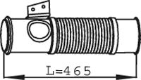 Racord evacuare (diametru:114,3mm, lungime:465mm) potrivit SCANIA 4, P I, R I DC11.01-DT12.08 05.95-05.19 [2]