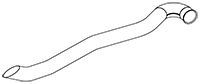 Racord evacuare (diametru:126,4mm 126,4mm, lungime:1700mm) potrivit SCANIA EURO 5