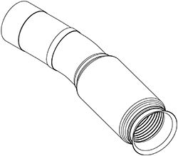 Racord evacuare (diametru:130mm 152mm, lungime:663mm) potrivit MERCEDES