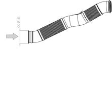 Racord evacuare (diametru:133mm, lungime:835mm) potrivit SCANIA